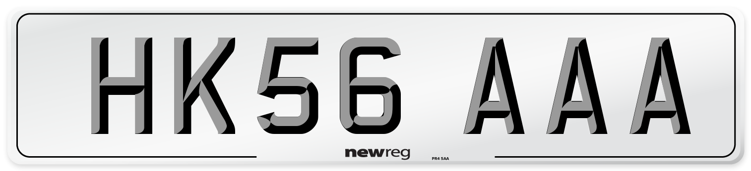 HK56 AAA Number Plate from New Reg